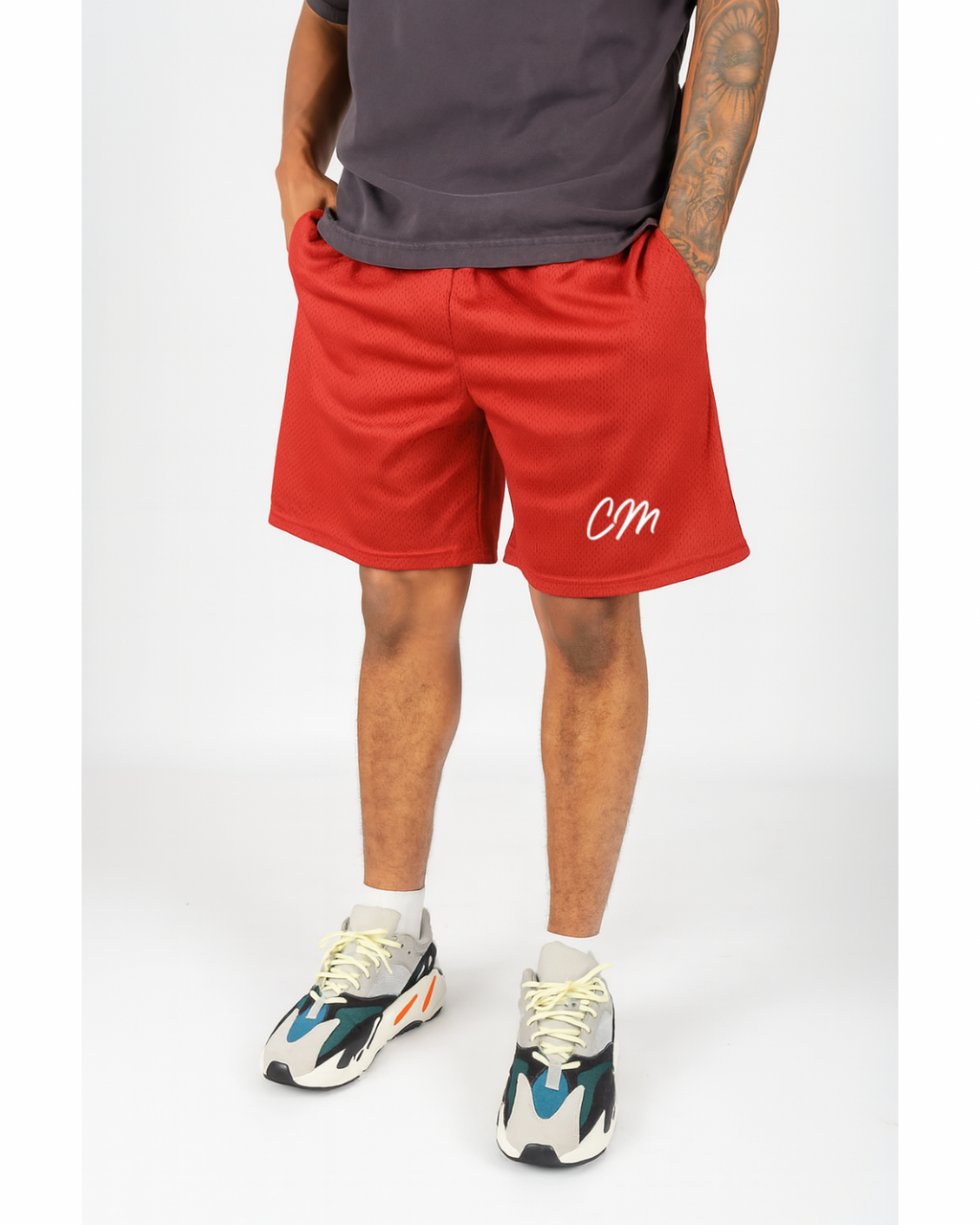 CM logo Shorts - Red