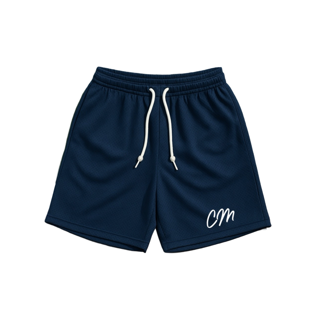 CM logo Mesh Shorts - Navy Blue